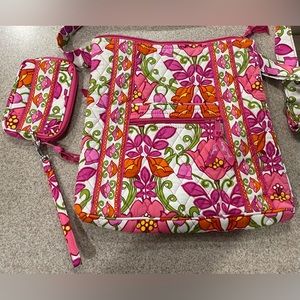 Vera Bradley Cross Body bag with matching wristlet